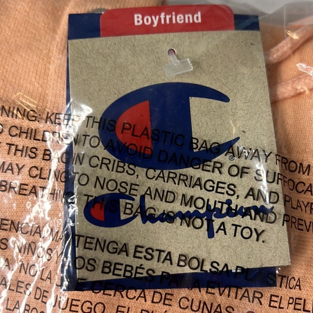 Champion Women’s Certain Peach Reverse Weave Boyfriend Hoodie Size XS - Picture 5 of 6